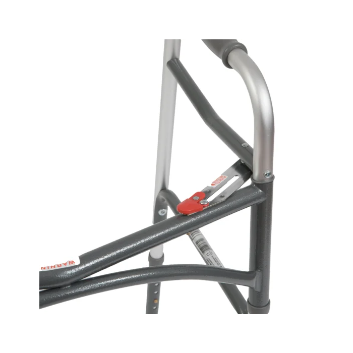 Bariatric Steel Folding Walker with Two Buttons - Grand XL, Sturdy & Foldable Mobility Aid