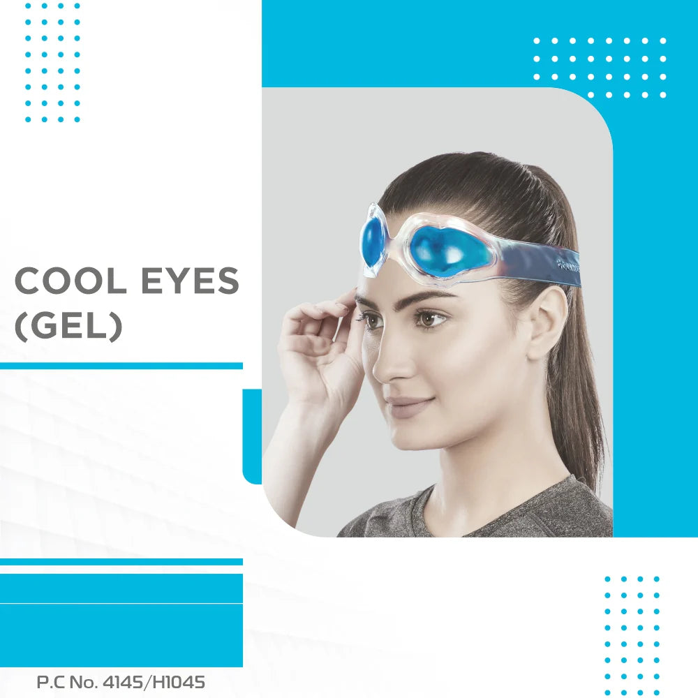 Vissco Cool Eyes (Gel), Eye Relaxing Mask For Puffy Tired Eyes, Dark Circles, Instant Pain Relief, Dry Eyes, Redness - Universal (Blue)