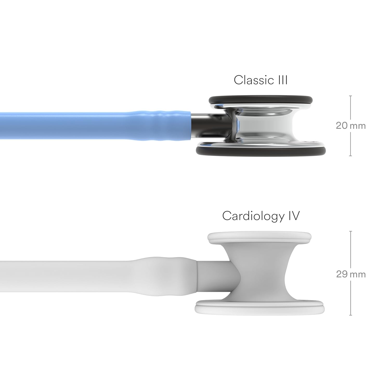 3M™ Littmann® Classic III™ Monitoring Stethoscope, Mirror Chestpiece, Ceil Blue Tube, Smoke Stem and Smoke Headset, 27 in, 5959