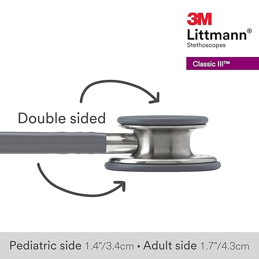 3M™ Littmann® Classic III™ Monitoring Stethoscope, Gray Tube, 27 in, 5621
