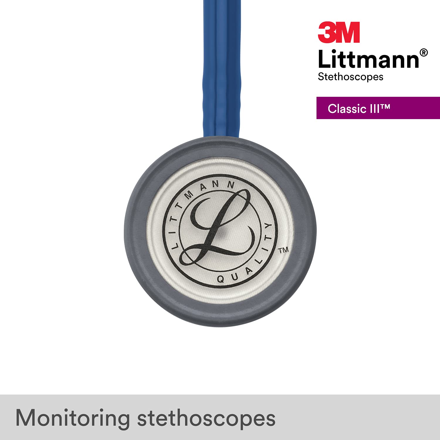 3M™ Littmann® Classic III™ Monitoring Stethoscope, Navy Blue Tube, 27 in, 5622