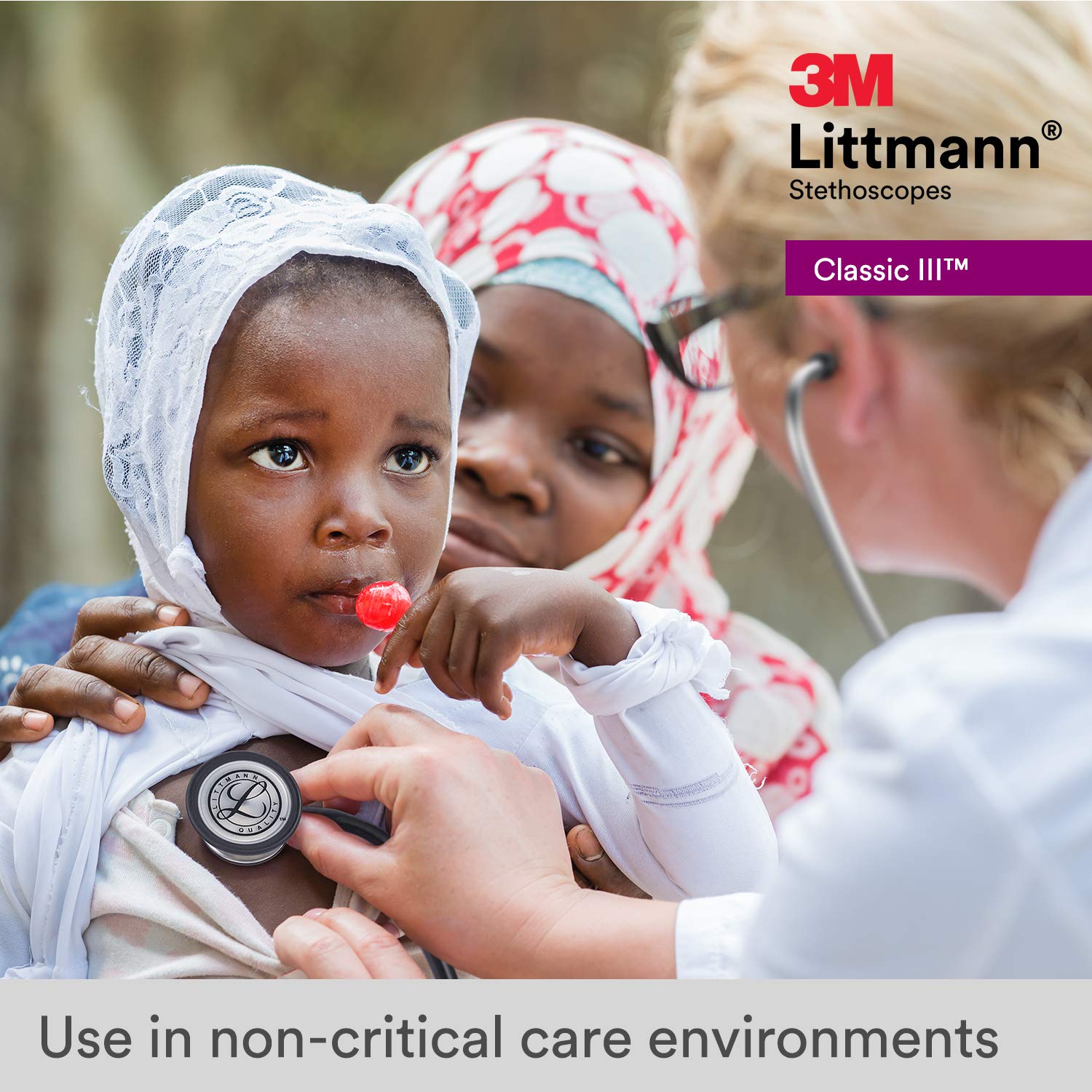 3M Littmann Classic III Stethoscopes (Champagne - Finish Chestpiece, Burgundy Tube, Smoke Stem), 5864