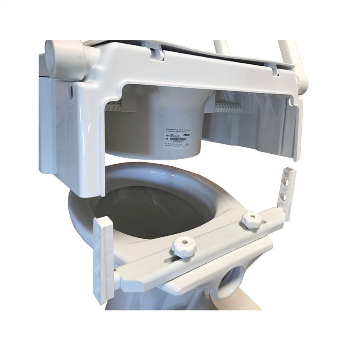 Raised toilet seat with armrests TSE 120 Plus (With innovative mounting from above) | White Colour