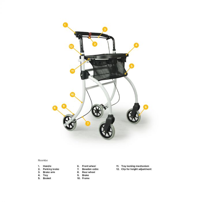 Indoor Rollator Roomba Aluminum
