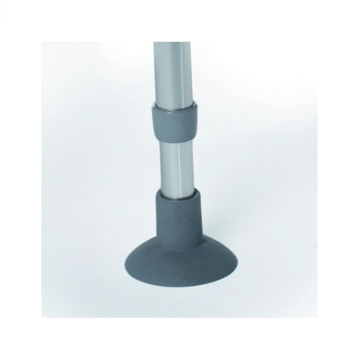 Shower stool Delphi Plus with one hygienic opening | White Colour | Anodized Aluminum