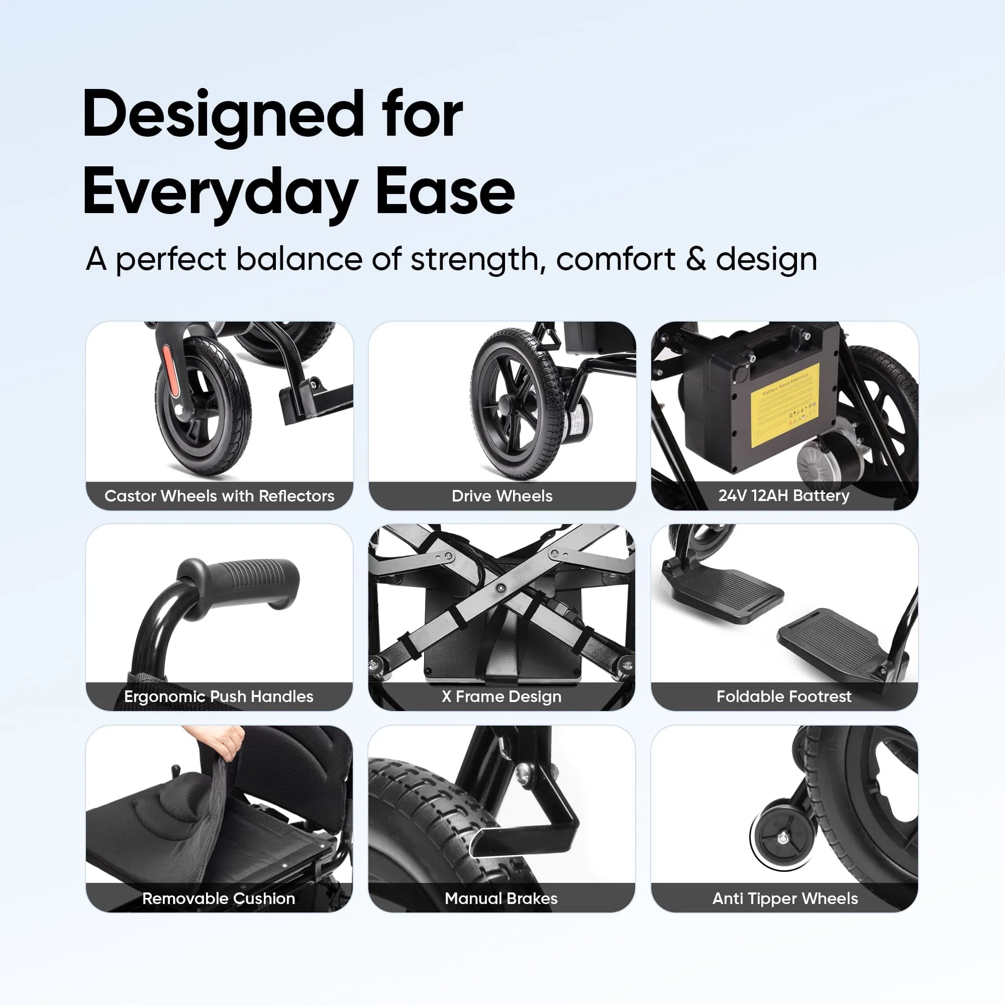 Frido Foldable Electric Wheelchair