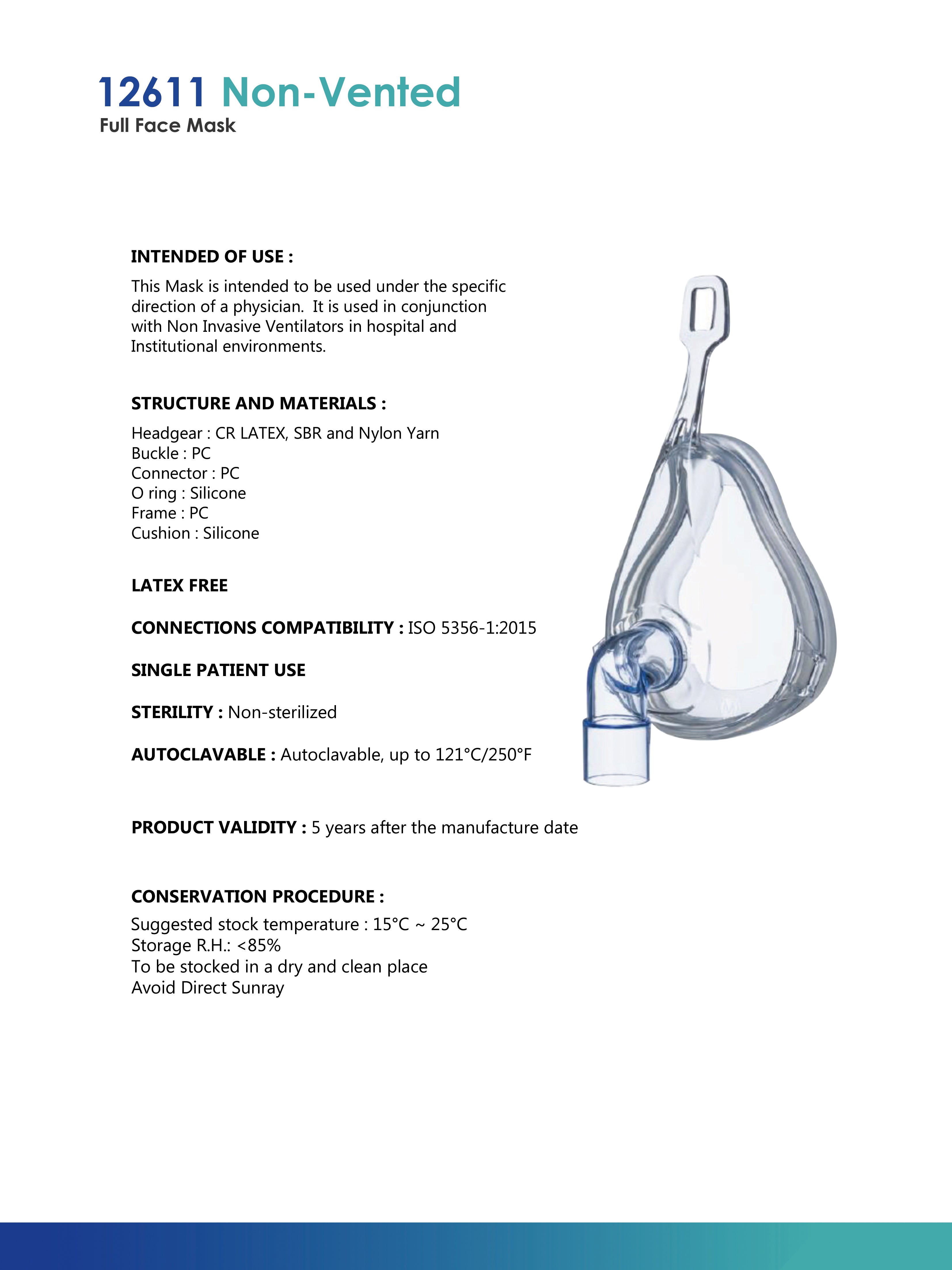 HuRes - 12611 Non-Vented Full Face Mask