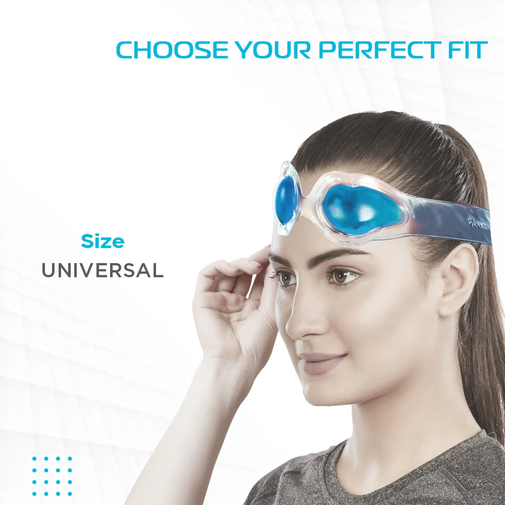 Vissco Cool Eyes (Gel), Eye Relaxing Mask For Puffy Tired Eyes, Dark Circles, Instant Pain Relief, Dry Eyes, Redness - Universal (Blue)
