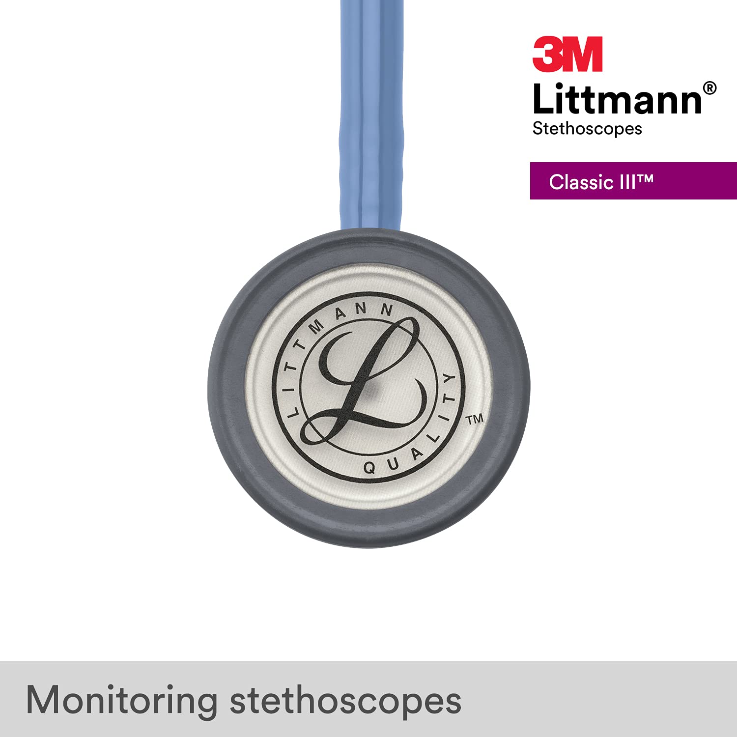 3M™ Littmann® Classic III™ Monitoring Stethoscope, Ceil Blue Tube, 27 in, 5630