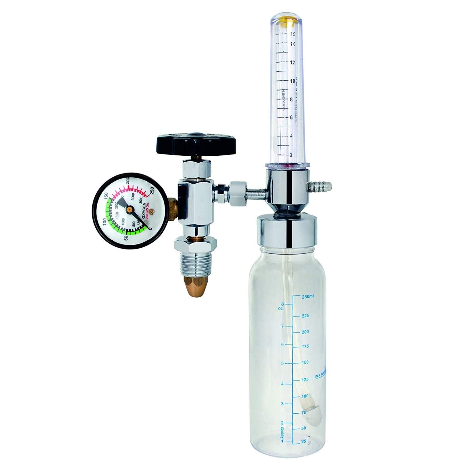 OXYGEN FLOW METER WITH BOTTLE METAL BODY - Sai Life Medical Devices