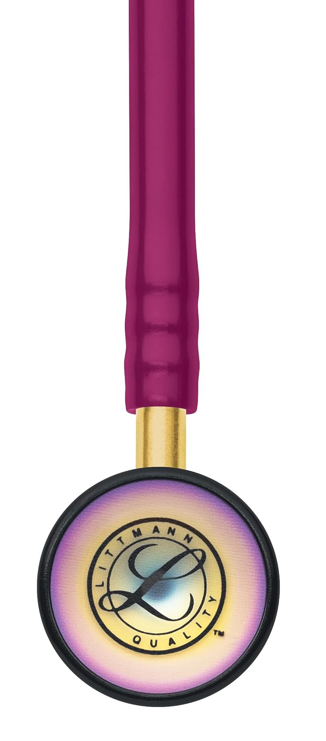 3M™ Littmann® Classic II Infant Stethoscope, Rainbow-finish Chestpiece, Raspberry Tube, 28 in, 2157