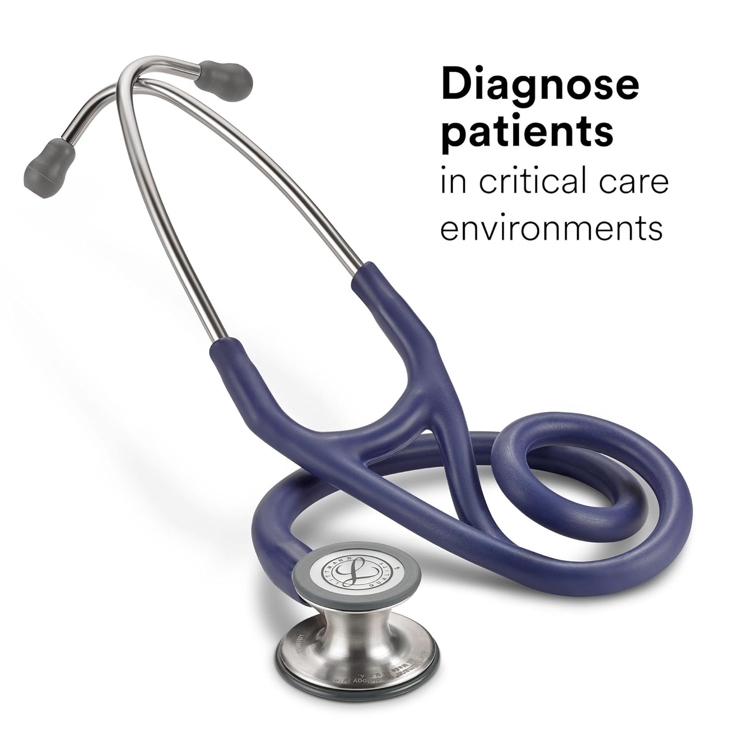 3M™Littmann® Cardiology IV™ Diagnostic Stethoscope, Stainless-finish Chestpiece, Midnight Blue Tube, 6187C