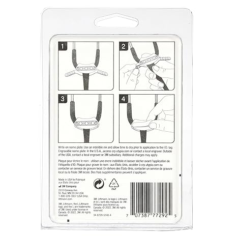3M™ Littmann® Stethoscope Identification Tag, Black, 40007