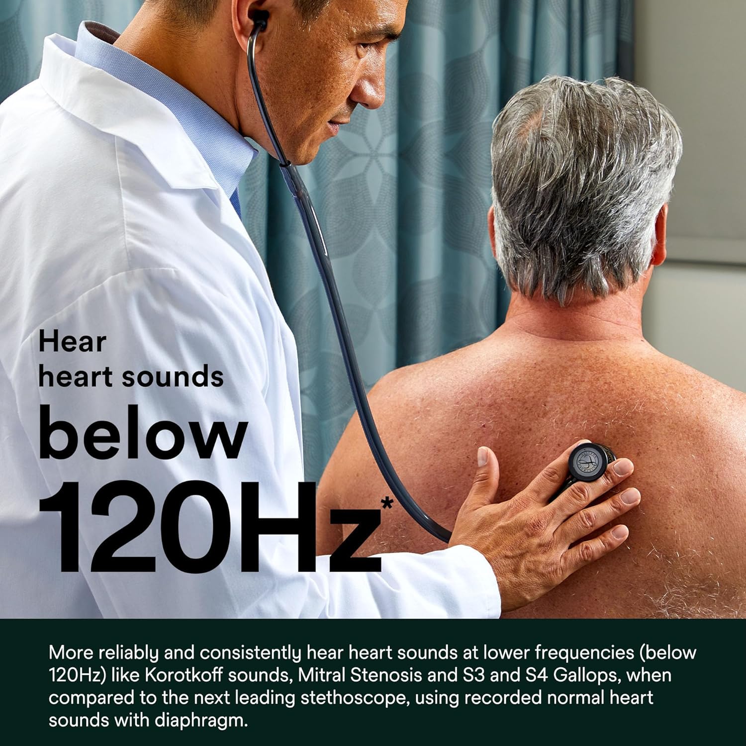 3M™Littmann® Cardiology IV™ Diagnostic Stethoscope, Stainless-finish Chestpiece, Midnight Blue Tube, 6187C