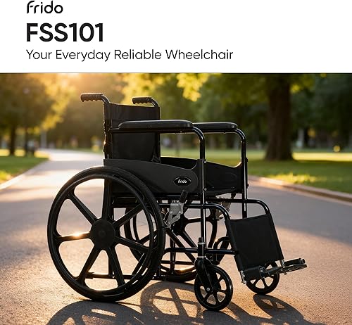 Frido FSS101  Everyday Foldable Wheelchair - Manual