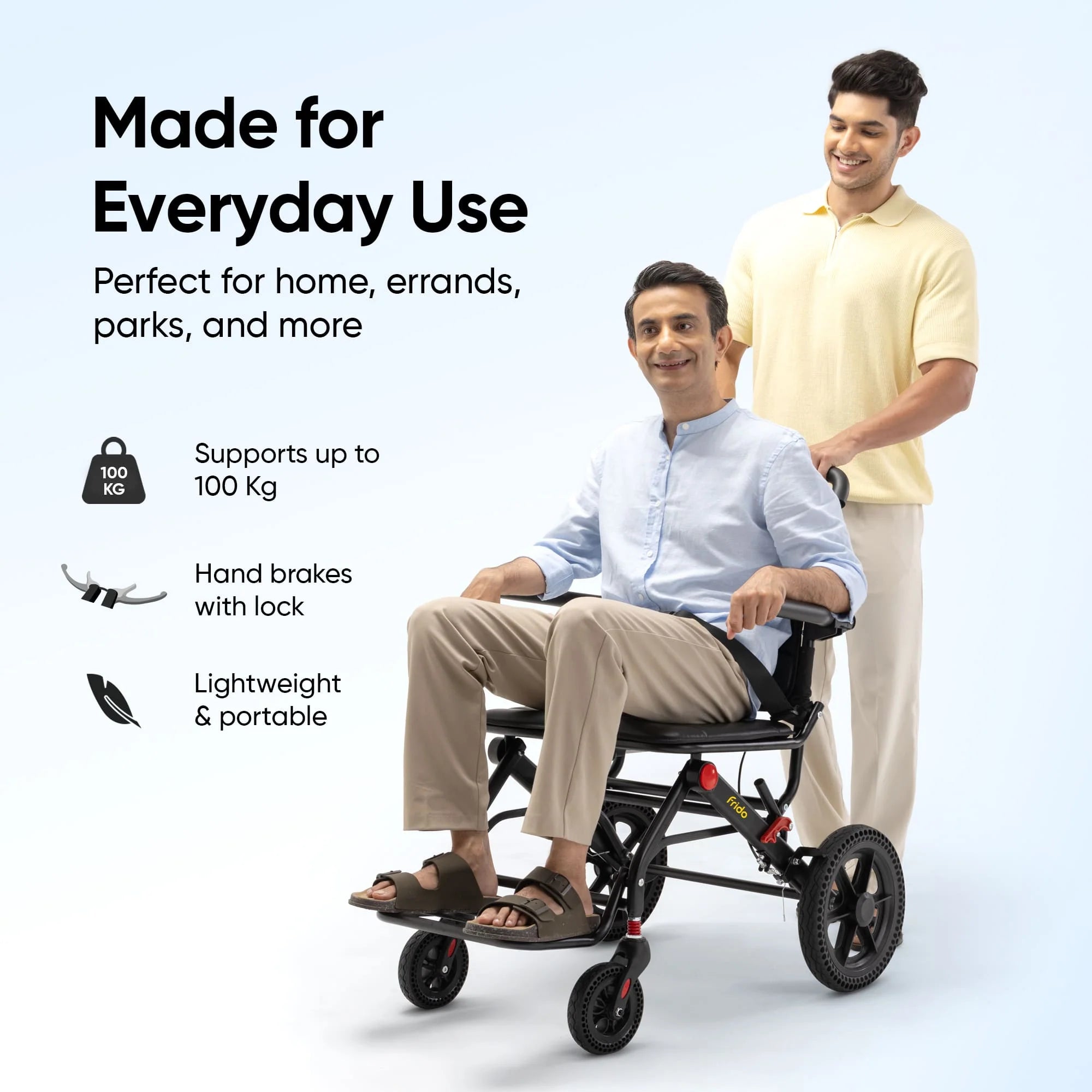 Frido Foldable Travel Wheelchair-Manual