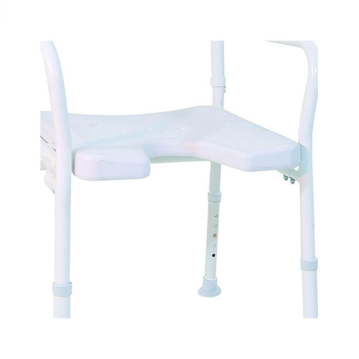 Foldable Shower Chair DSF 130 | White Colour | Welded Steel