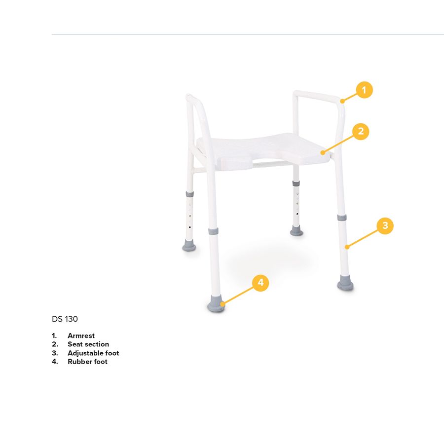 Shower stool with description