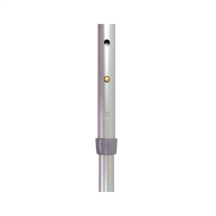 Shower stool Delphi Plus with one hygienic opening | White Colour | Anodized Aluminum