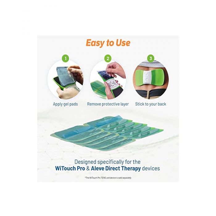 Witouch Gel Pad Refills - 1 Pack of 6 Pads (3 Pairs of Gel Pads)